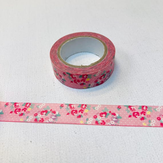Ruban Adhésif Décoratif Fleurs - 1,50 M X 15 Mm - Parfait Pour La Déco, Le Scrapbooking Ou Les Emballages Cadeaux