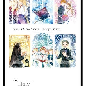 1 Rolle Designer Washi Tape: Heiligtum, Kirche, Kathedrale, Bibel, Priester, Gebet, Kreuz, Nonne, Hochzeit, Chor