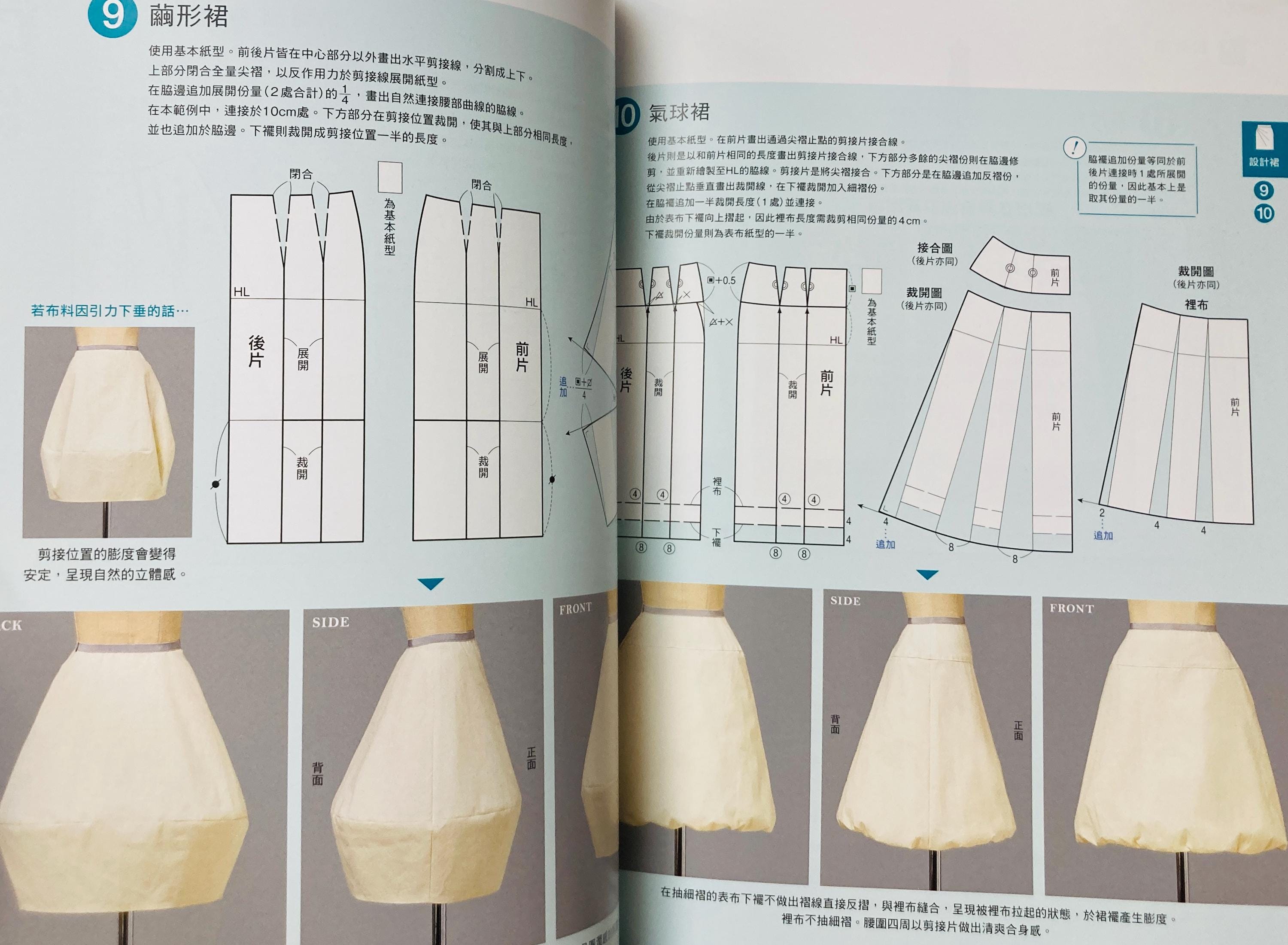 Bunka Fashion School Skirt Pattern Lesson - Japanese Craft Pattern Book ...