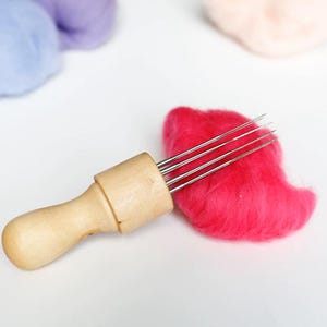 Felting Tool Wooden Handle 8 Needles