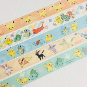 Japanse Pokémon anime-washi pikachu-afplaktape 5 rollen washi-tape Wartortle-washi-tape Charmeleon-washi-tape Bulbasaur Pokémon