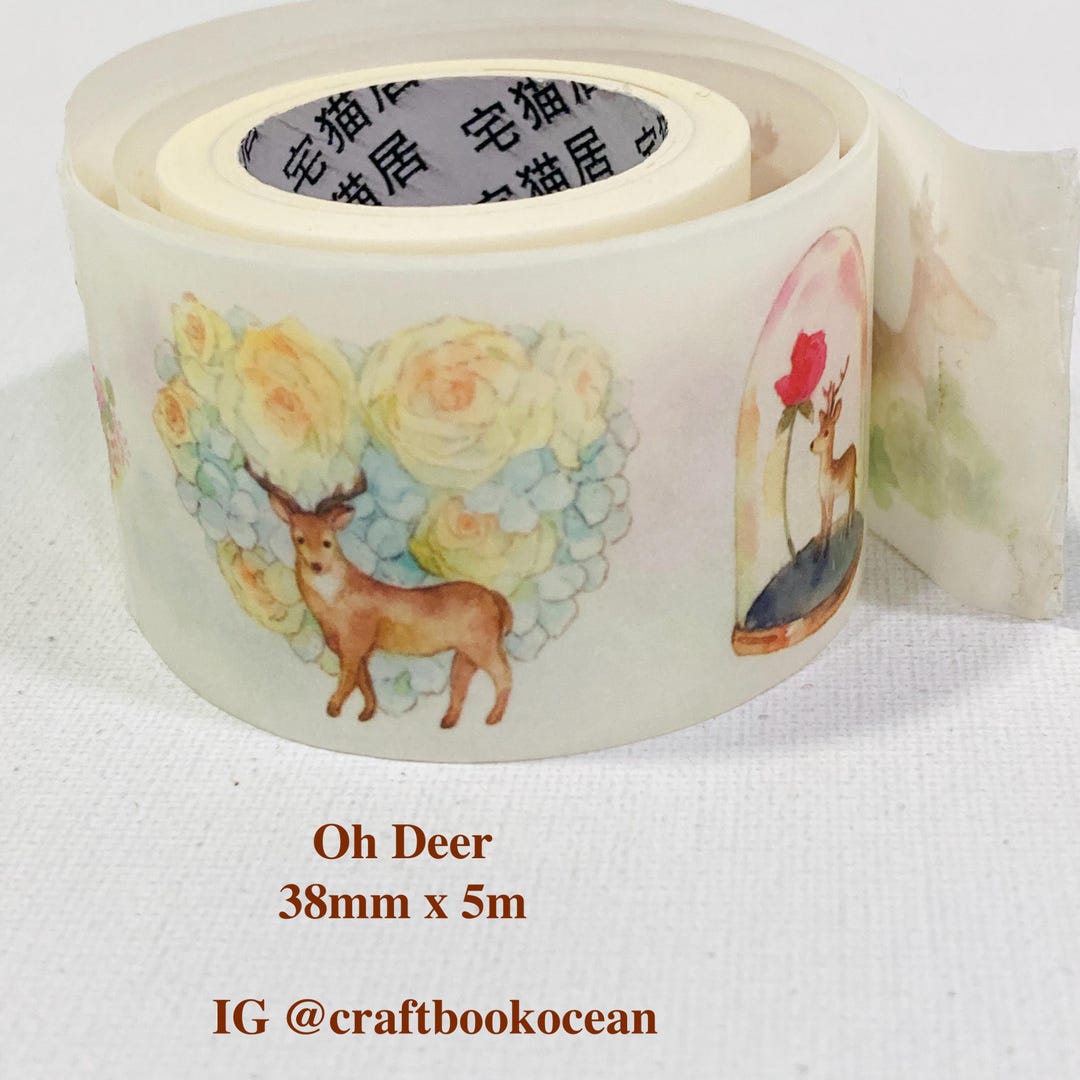 Deer Portrait Washi Tape Hydrangea Dear Spring Time Deer With Flower ...