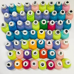 1 mini perforatore per carta per scrapbooking, creazione di biglietti, diari, collage, artigianato con carta, insetti, fiori, simboli, animali, 8 mm