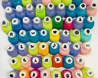 1 pc Mini Paper Shaper Cutter Punch for scrapbooking , card making, journal, collage, paper craft Tool insects, floral, symbols, animals 8mm