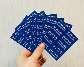 7 sheets  of by AIR MAIL / Par Avion label sticker (70 pcs of stickers)