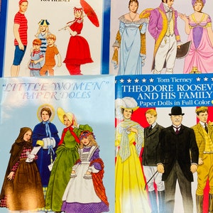Libro di bambole di carta vintage degli anni '80 e '90, raro ritrovamento di bambole di carta fuori catalogo a colori di Tom Tierney