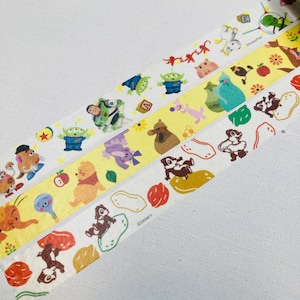 Japanese Disney washi tape masking tape Toy Story chip n dale washi tape Winnie the Pooh washi tape Happy tape for cartoon fans x 1 roll