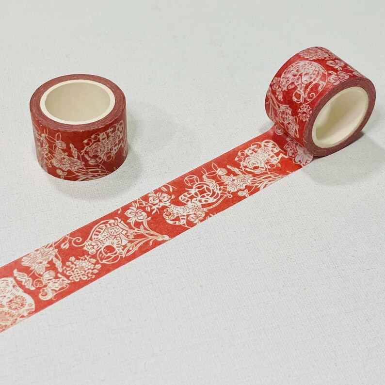 Hong Kong Traditional Festival Washi tape Lion dance moon festival Chinese New year, dim sum rooster old water bottle St John image 11