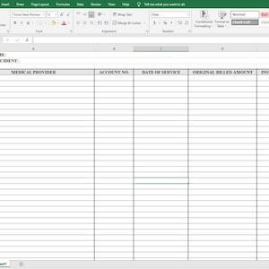 Gráfico de seguimiento de facturación médica de clientes simple - Formato Excel con fórmulas predefinidas. Totalmente editable para adaptarse a sus necesidades.