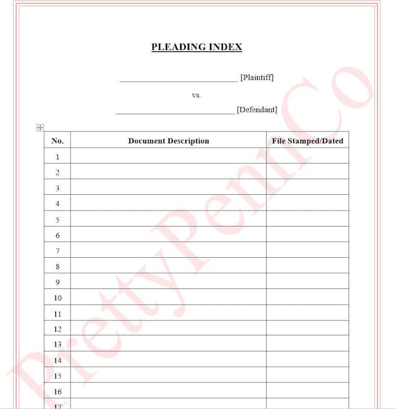 Index Page Template