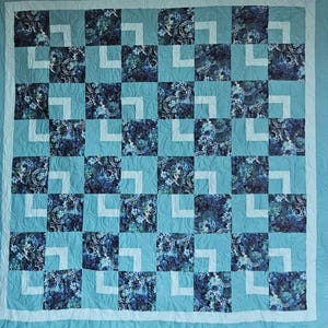 Throw Size Turquoise Quilt