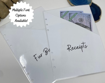 A5 Binder Pocket | Peek-a-Boo Style, Customizable Text