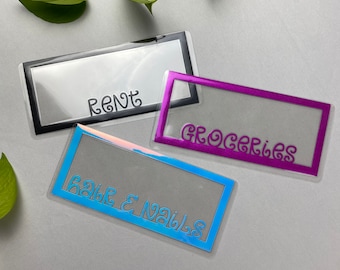 Custom Laminated Cash Envelope: Personalized Budgeting, A6/Personal Hole Punches Available