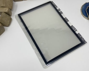A5 Size Divider with Pocket | Custom Clear Laminated Pocket Insert with Tabs | Includes A5 Hole Punches | You Choose the Color and Text!
