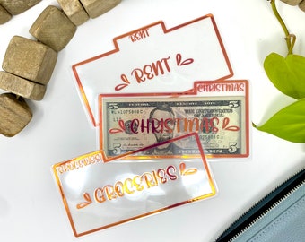 Custom Wallet Budget Dividers with Tabs: Cash Organization