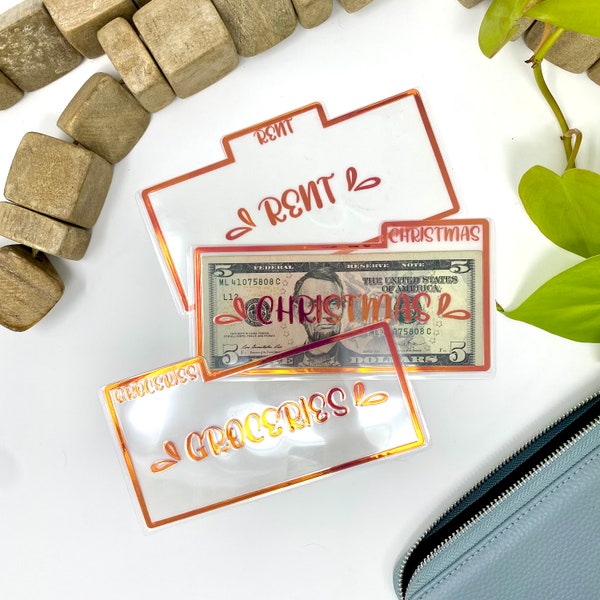 Custom Wallet Budget Dividers with Tabs: Cash Organization