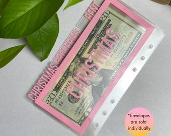 Custom Clear Laminated Cash Envelope with Tab: A6/Personal Hole Punches Available