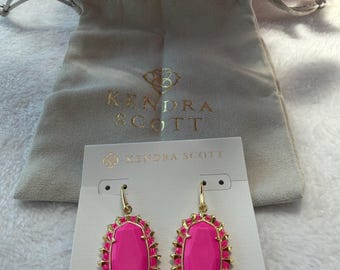 Kendra Scott Dani Earrings Pink Gold Tone