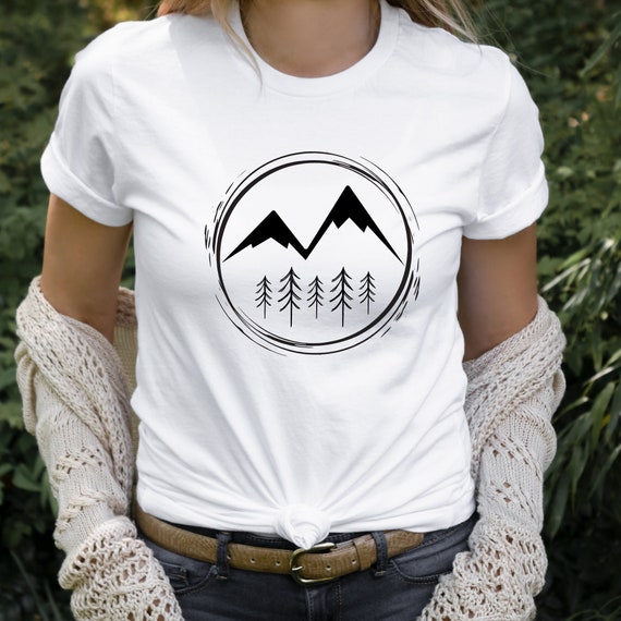 Adventure T-shirt, Mountain T-shirt, Tree T-shirt, Adventurous t-shirt, camping tee, outdoor t-shirt, mountains, trees, adventure, t-shirt