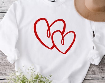 Heart Sweatshirt, valentines day, valentines sweatshirt, valentines sweater, happy valentines, heart sweater, hearts,