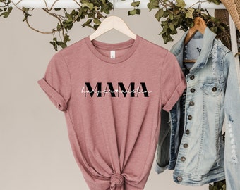 Mama with kids names t-shirt, mothers day gift, mothers day present, mothers day, nana t-shirt, mama tee, mama t-shirt, personalized tshirt