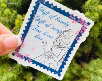 Disney Stamp|Stamp sticker|Disney Sticker|Waterproof Sticker|Aurora|Sleeping Beauty|Cute Sticker|Quote Sticker|Planner Sticker|Journal