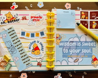 Pooh bundle | Winnie the Pooh Stationery set | Christian stationery set | Pooh Stickers | Faith Bundle | Disney stickers Disney Bundle Cute