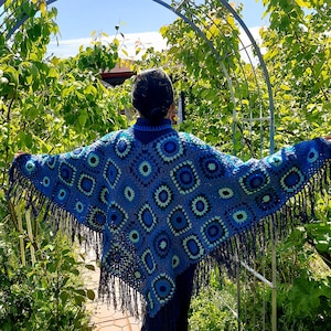 Crochet Poncho/Granny Square Poncho/Afgan Poncho/Crochet Cardigan/Granny Square Cardigan/Knitting Poncho/Handmade Poncho Shawl/Ponchos