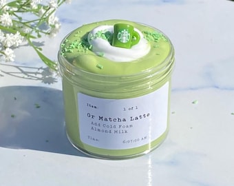 Starbucks Matcha Latte Creme Clay 6oz DIY Gourmet Slime