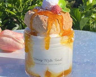 PREORDER ONLY Honey Milk Toast DIY Clay Thick Glossy Milk Butter Dessert Kids Slime 8oz