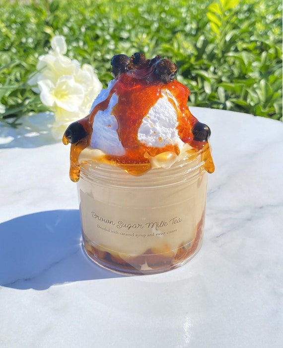 Brown Sugar Milk Tea Glossy DIY Clay Slime 7oz