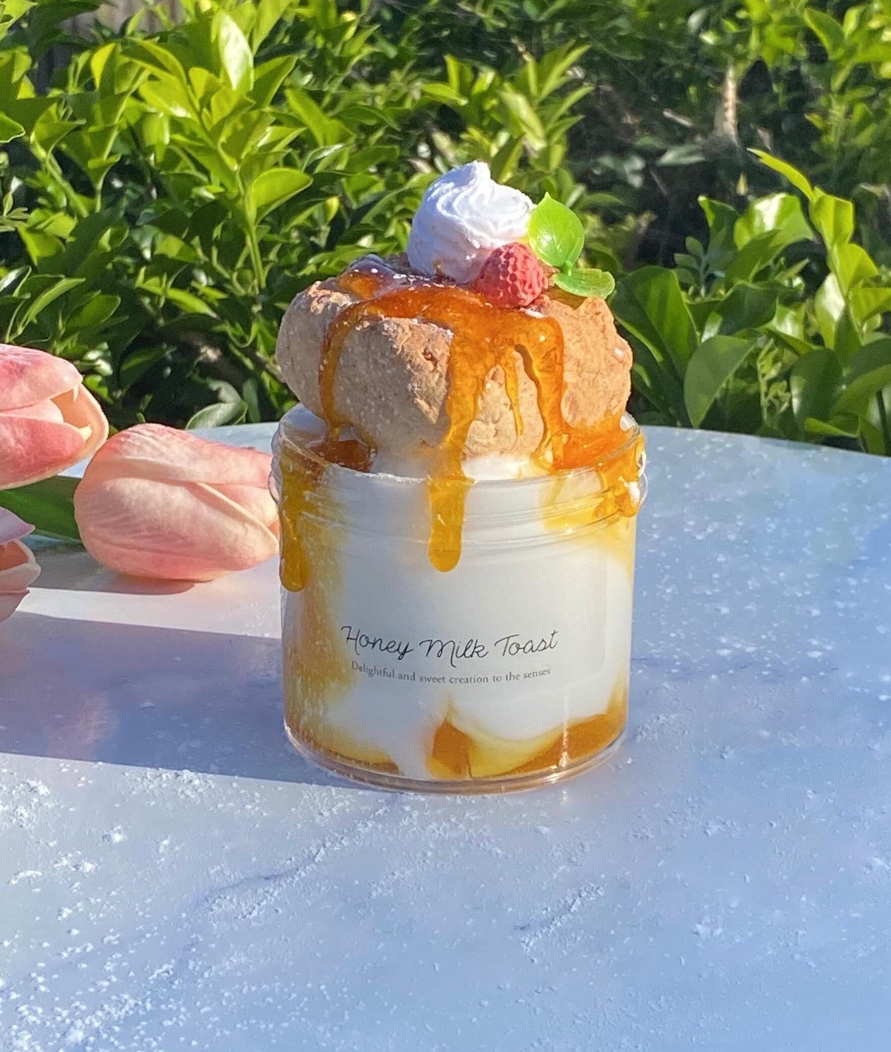 Honey Milk Toast DIY Clay Thick Glossy Milk Butter Dessert Kids Slime 8oz