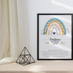 Regalo Prima Comunione poster personalizzato con nome e dedica personale, poster comunione, immagine per comunione, regalo comunione