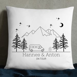 Personalisiertes Camping Kissen mit Namen Wohnmobil Zubehör Camping Kissen Outdoor Geschenk für Camper Wohnmobil Wohnwagen