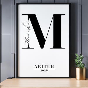 Bachelor Gift Gepersonaliseerde Poster voor Geslaagd Examen Afstudeer Opleiding Abitur Master 2025 Master Degree Doctor Promotie