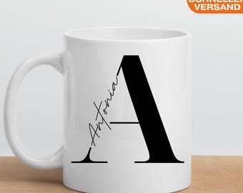 Personalized mug with colleague's name, birthday gift with name, ceramic mug, farewell gift for colleague