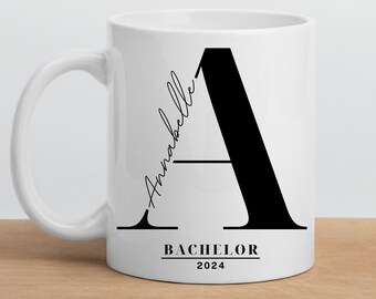 Abschluss Geschenk personalisierte Tasse zum Abitur Bachelor Master Doktor Tasse bestandene Prüfung oder zum Abschluss Studium mit Namen