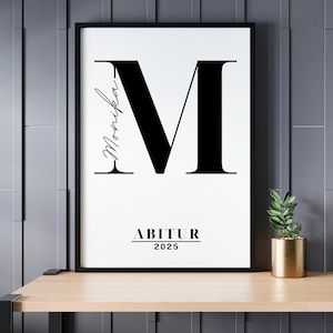 Gepersonaliseerde poster met naam als cadeau voor een bachelordiploma, cadeau voor het behalen van examens, eindexamencadeau voor de middelbare school, afstudeercadeau voor 2026, masterdiplomacadeau