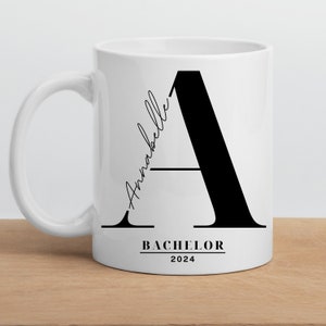 personalisierte Emaille / Keramik Tasse  zum Abschluss Bestandene Prüfung Abitur Bachelor Master Doktor Steuerberater Schulabschluss bestandene Prüfung Doktortasse