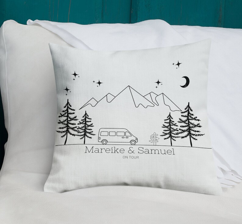 Personalisiertes Camping Kissen mit Namen Wohnmobil Zubehör Camping Kissen Outdoor Geschenk für Camper Wohnmobil Wohnwagen