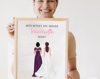 Maid of honor ask personalized poster "will you be my maid of honor?" Maid of honor gift bridesmaid gift idea wedding poster