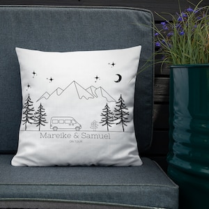 Personalisiertes Camping Kissen mit Namen Wohnmobil Zubehör Camping Kissen Outdoor Geschenk für Camper Wohnmobil Wohnwagen