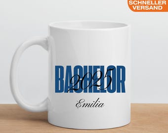 Bachelor Gift Mug Personalized Graduation Gift Exam Passed Mug with Name Bachelor Graduation Gift for Bachelor 2025