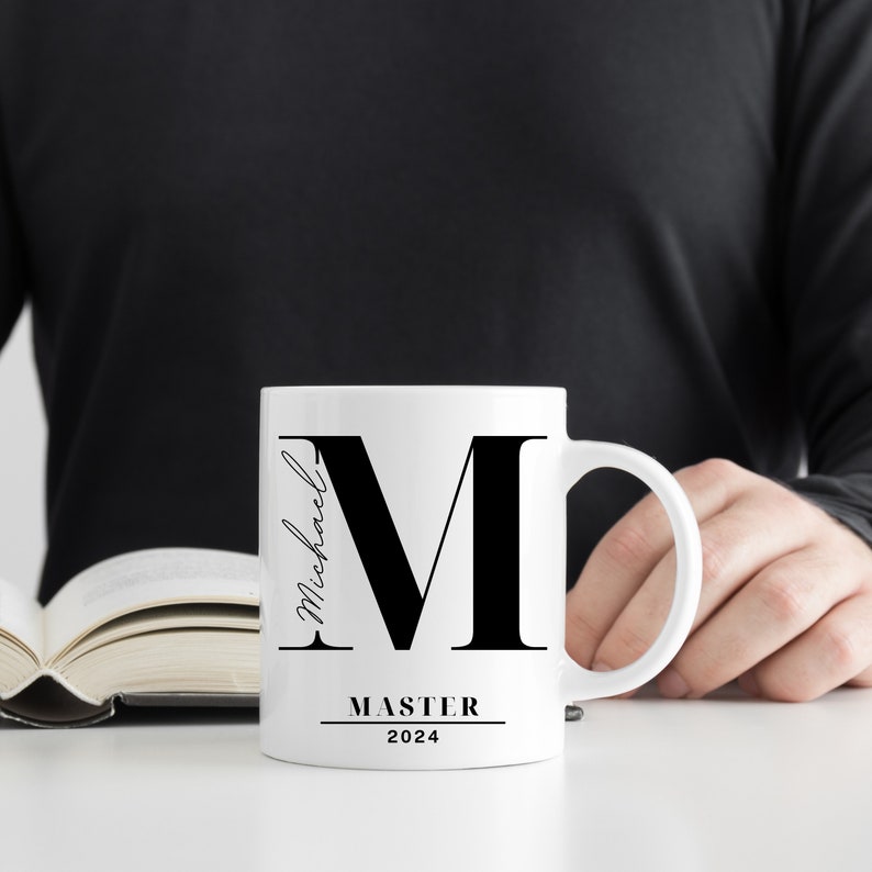 personalisierte Emaille / Keramik Tasse  zum Abschluss Bestandene Prüfung Abitur Bachelor Master Doktor Steuerberater Schulabschluss bestandene Prüfung Doktortasse