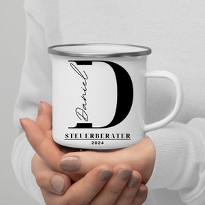 personalisierte Emaille / Keramik Tasse  zum Abschluss Bestandene Prüfung Abitur Bachelor Master Doktor Steuerberater Schulabschluss bestandene Prüfung Doktortasse