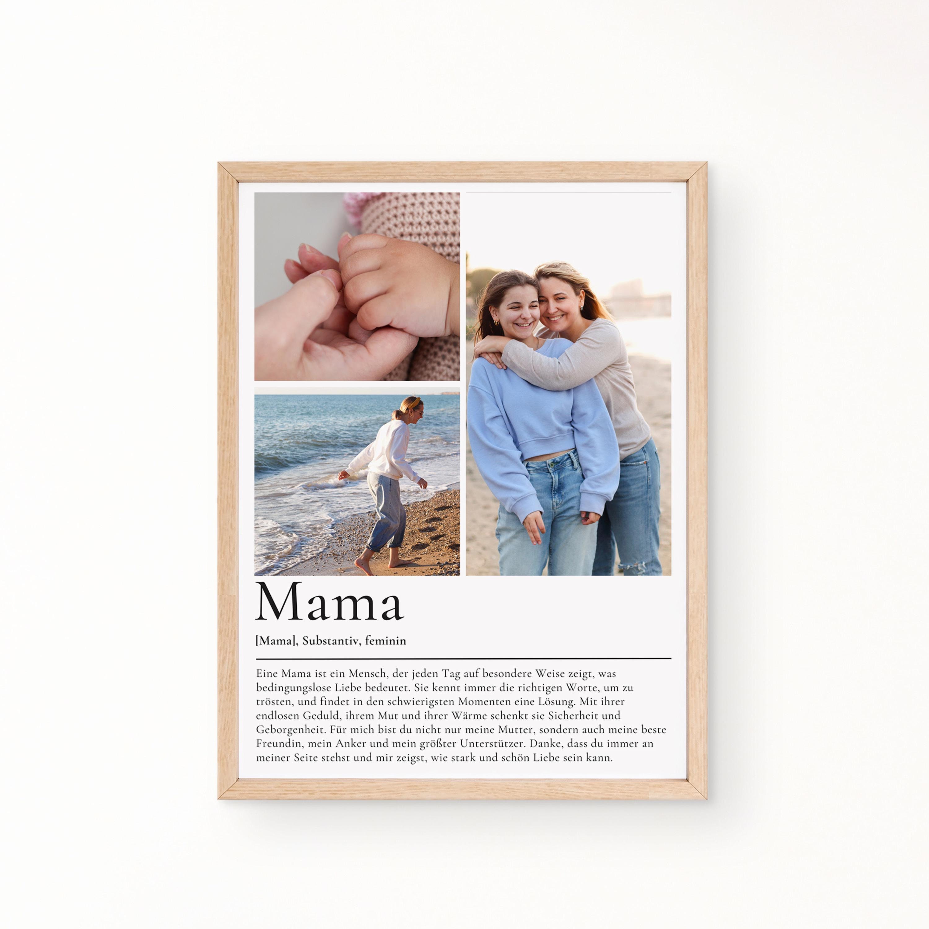 Mom Gift Definition Poster Mom personalized Mother Daughter Photo Poster Gift for Mother's Day Birthday Gift Parents Gift