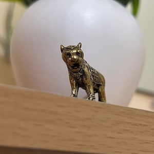 Brass Lion Statue Decorative Animal Figurine for Home Office Desk Vastu Decor Antique Finish Brass Lion Sculpture Gift