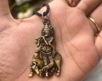 訳あり クリシュナ神Prema色オーム・ペンダントヘッド＋ステンレス