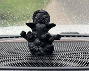 Car Dashboard Ganesha Little statue Ganesh Hindu God Antique Small Ganesha Idol Sculpture Statue Figurine pocket Ganesha Lucky Ganesha