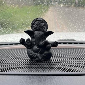 Car Dashboard Ganesha Little statue Ganesh Hindu God Antique Small Ganesha Idol Sculpture Statue Figurine pocket Ganesha Lucky Ganesha